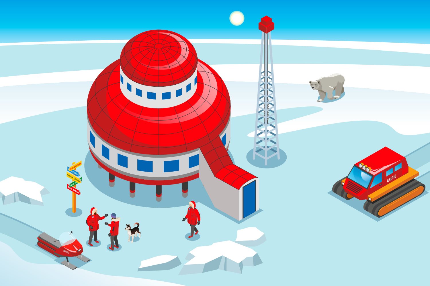 Проект полярной станции с использованием технологий при освоении других планет